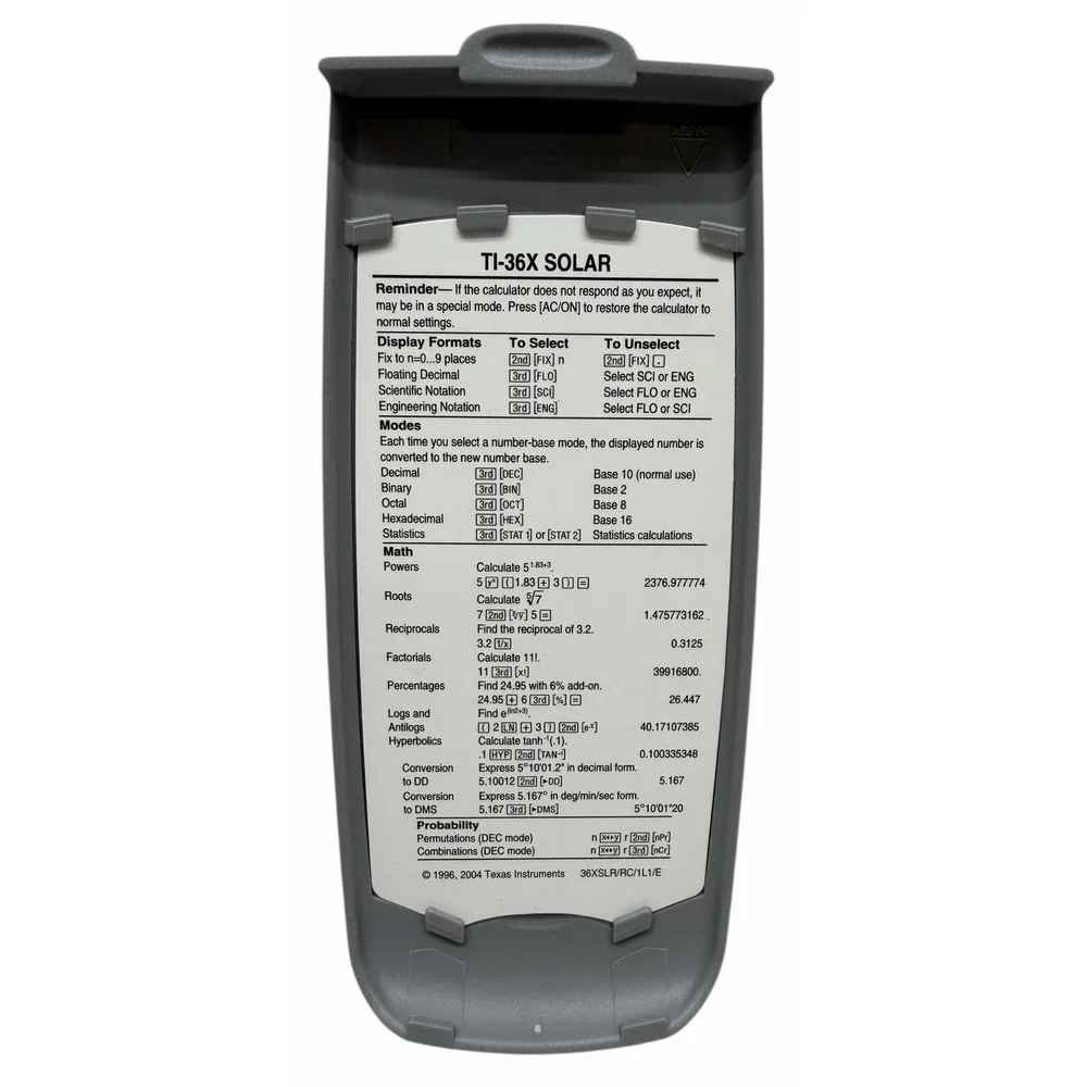 Texas Instruments TI-36x Solar Calculator With Cover And Insert Tested Working‎